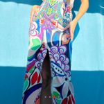 Y2K 70's Style Paisley Rainbow Skirt Size M Photo 2