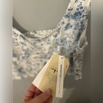 Midnight sky NWT Floral Linen Crop Top Size XL Photo 1