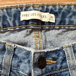 Avec Les Filles  Split Raw Hem Distressed Jeans Photo 9