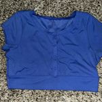 Aerie Offline Henley Cropped Button Up Shirt Size Medium Photo 0