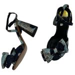 Eloquii  NWOT Blue Minnie Brocade Bow Heel Wide Width Photo 0