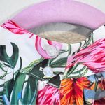 Rachel Zoe Floral Flamingo Print Halter Top Blouse Womens M Beachy Vacation Photo 4