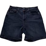 Judy Blue Womens 3XL Denim Bermuda Shorts Plus Size Dark Wash Stretch Casual Photo 0