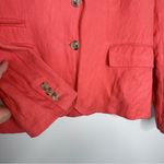 J.Crew  Coral Jacket Sz 8 Schoolboy Blazer Career Crinkled Preppy Pink/Orange Photo 5
