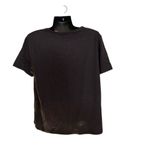 ZARA  black cotton pearls top tee shirt short sleeve women’s Large Photo 8