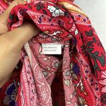 V Neck Short Wrap Swing Fit and Flare Dress in Red Sz Small Photo 6