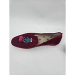 Boden Velvet Beaded Bug Tassel Loafer Flats Burgundy Women Size 41 Purple Photo 4