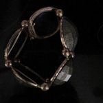 Amrita Singh Vintage gunmetal and brass statement bracelet. Stretch to fit. Photo 3