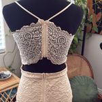 Windsor Beige Lace Bodycon Trumpet Hem Maxi Gown Dress Photo 3