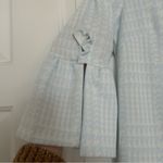 NWT Tyler Boe Sydney Jacquard Ruffle Sleeve Dress Carolina blue houndstooth Size XS Photo 4