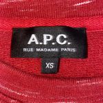 APC Crewneck Sweatshirt Cotton Blend Red Spacedye Rue Madame Paris, Size XS Photo 5