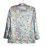 ZARA  Women’s Floral Blazer Small Blue Pink Yellow Flowers NWOT‎ Jacket Photo 4