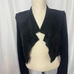 BCBG Maxazria Norton Crop Jacket Faux Suede black Stretch NWT XXS Photo 8