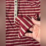 Workshop Republic Clothing  Burgundy Striped Long Sleeve Top Photo 4