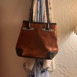 vintage brown floral patterned purse Photo 3