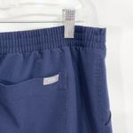 FIGS  Large Scrub Pants Navy Blue Elastic Waist Cargo Pocket Medical Uniform 1426 Photo 9