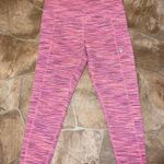 Free People Movement "Roll Out" Pink Space Dye Variegated High Rise Leggings, L Photo 4