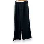 Madewell  The Harlow‎ Wide-Leg Linen Blend Pants in True Black Sz 0 NEW Photo 2