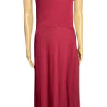 Peruvian Connection Burgundy V-Neck Short Sleeve Sundress Maxi size S Photo 1