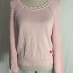 Kerri Rosenthal Pink Knit Sweater Heart Detail Size M Size M Photo 0