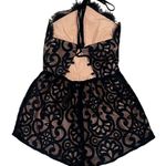Tobi  XS Black Lace Halter Backless Romper Party Cocktail Outfit Photo 4