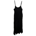 Lulus Favorite of the Day Tiered Maxi Dress Women XL Lined Black Boho Beach Photo 3