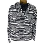 Puma Essentials Zebra Print Pullover Hoodie Kangaroo Pocket Black White S Photo 2
