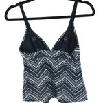 Mossimo Tankini Top Removable Cups Chevron Stripe Black White XS Photo 1