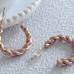 Urban Outfitters Chunky twisted open hoop earrings Photo 0