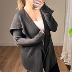 Anthropologie Pins and Needles Oversized Hooded Waterfall Cardigan S Gray Photo 5