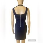 Guess  Women's Dress Navy Blue Size 0 Scuba Cut-out Halter `Sheath Photo 3