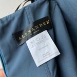 NEW Alexander by Daymor Evening Gown Blue Strapless Maxi Formal Dress‎ Size 6 Photo 4