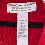 Tiara International Red Full Zip Christmas Snowman Sweater Photo 3