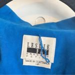 Leslie Fay  Blue‎ Two Piece Suede Skirt Set Size 14P Photo 10