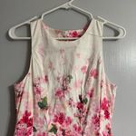 Maggy London  Floral Pink and White Casual Cocktail Dress Size 4 Photo 5