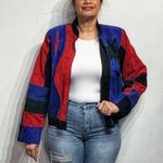 Fashion House Black Suede Leather Vintage Jacket Sz 10 Photo 0