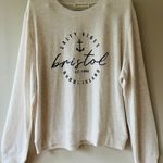 Sz XL Bristol Salty Vibes Crewneck Cream Pullover Sweater Stretch Photo 8