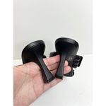 Abound  Sandals Womens Size 7 Qarly Heeled Black Square Toe Slip On Open Toe Heel Photo 5