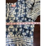 Anthropologie  Not So Serious Behati Mini Dress Size M Blue Cotton Ruffled Hem Photo 8