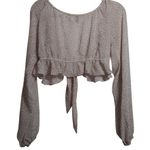 Princess Polly Princess Poly Neima Top Blush Pink Floral Crop Tie Front Size 6 Photo 2