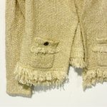 Lilly Pulitzer  Simora Cardigan Metallic Gold Tweed Fringe Medium Photo 2