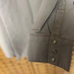 Ivy Jane  Gray Floral Embroidered  Pearl Snap Button Down Dress Size XL Photo 5