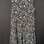 Kaileigh  black and white floral sleeveless, flared sundress Sz Med Photo 2