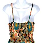 Angie  Floral Sleeveless Cutout Smocked Back Mini Dress Multicolor Size Small NWT Photo 4