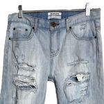 One Teaspoon Awesome Baggie Jeans Blue Light Wash Highly Destroyed Distressed Photo 2