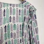 India Collection Emerson Fry Longsleeve Front Tie Ruffle Top Womens Small White Photo 4