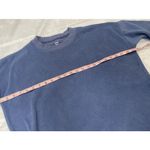 Aerie  Blue Fuzzy Crewneck Oversized Sweatshirt Size XS Split Side Relaxed Photo 6