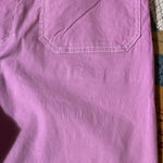 Anthropologie  Meave The Colette Wide Leg Crop Pink Contrast Stitch Pants 30 TALL Photo 8