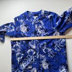 Isaac Mizrahi  Live! Floral Quilted Kimono Jacket Size 1X Blue Open Front Boho‎ Photo 8
