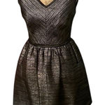 Soprano  gorgeous black and gold skater dress with pockets. EUC. Photo 0